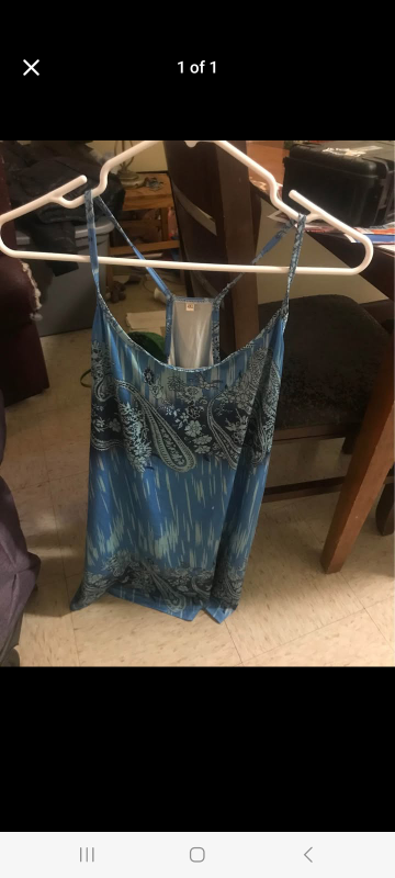Blue paisley sleeveless sundress Size 4xl
