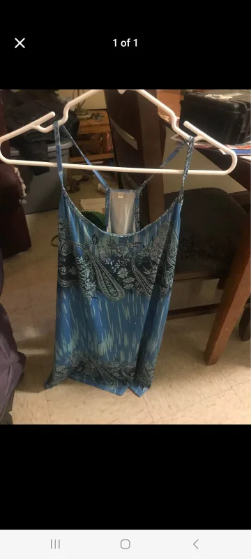 Blue paisley sleeveless sundress Size 4xl thumbnail