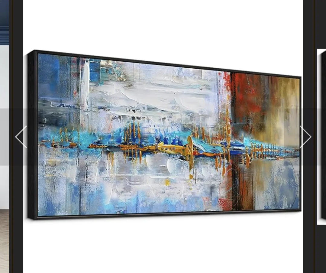 *NEW IN BOX* Large Abstract Canvas Wall Art image indicator(3)