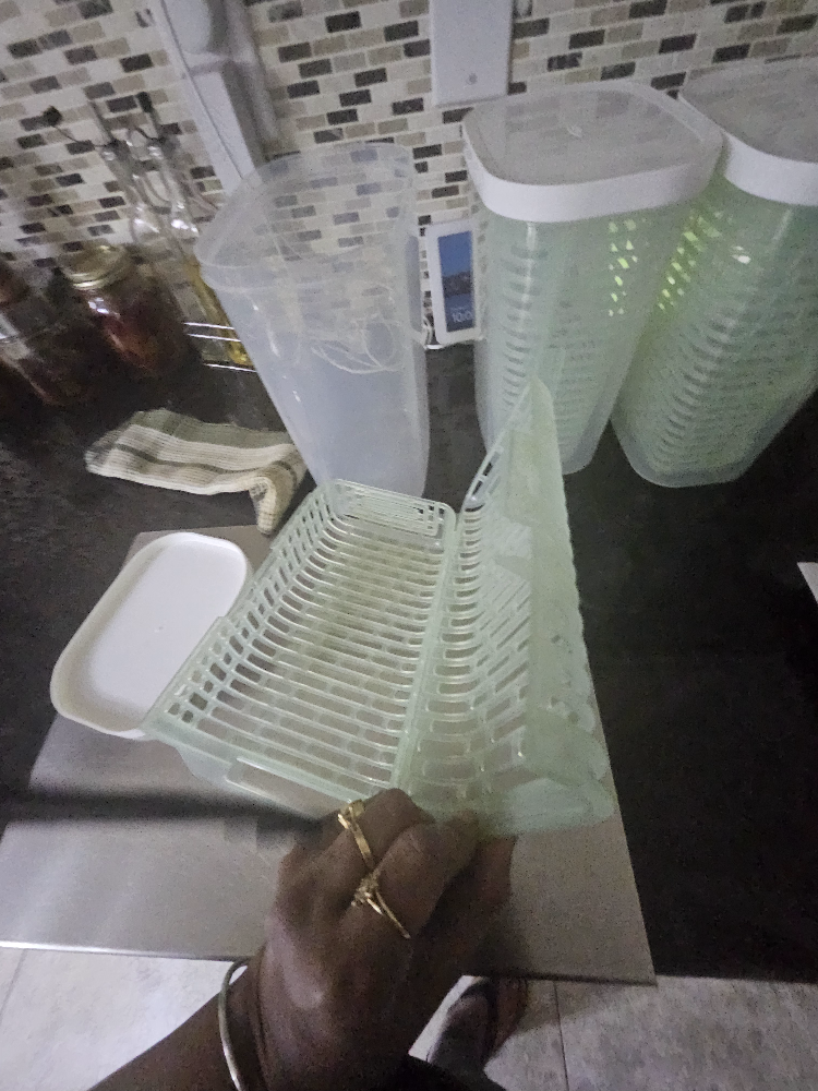 Set of 4 Green Plastic Collapsible Storage Baskets 10$ - photo 5