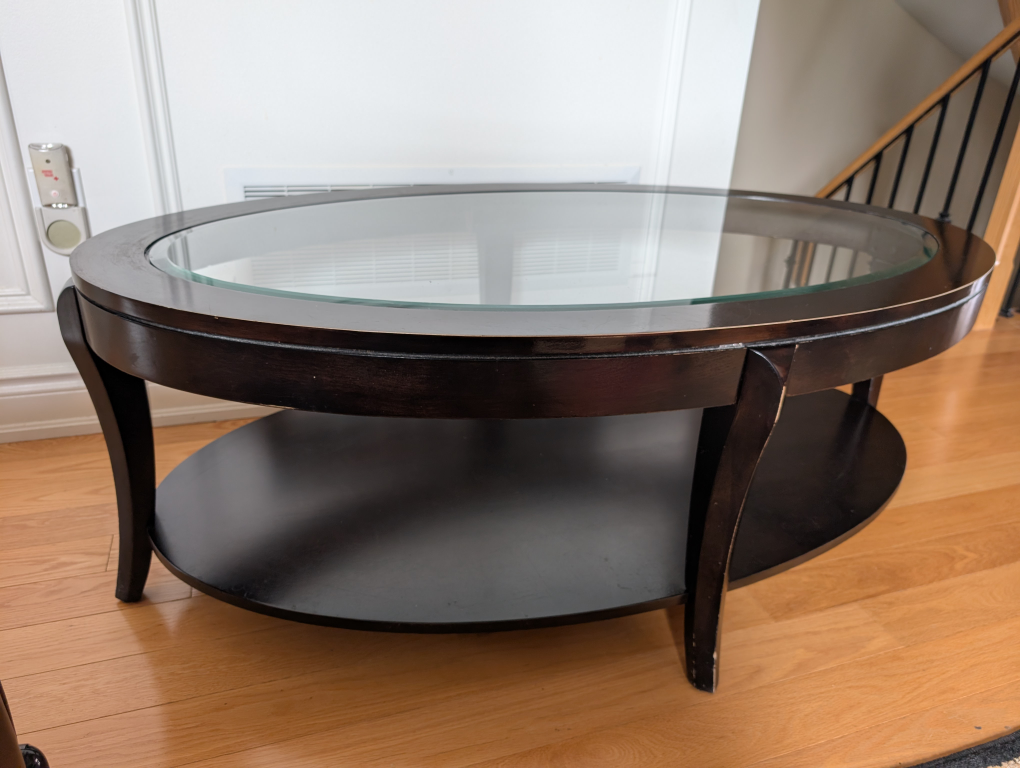 Oval Coffee Table with Glass Top - photo 5