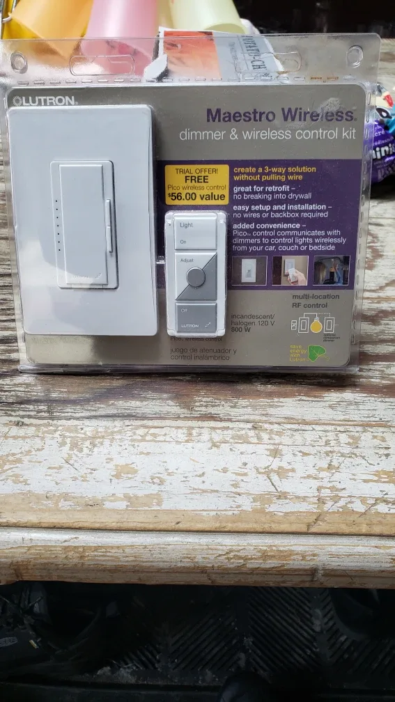 Lutron Maestro Wireless Dimmer and Wireless Control Kit thumbnail