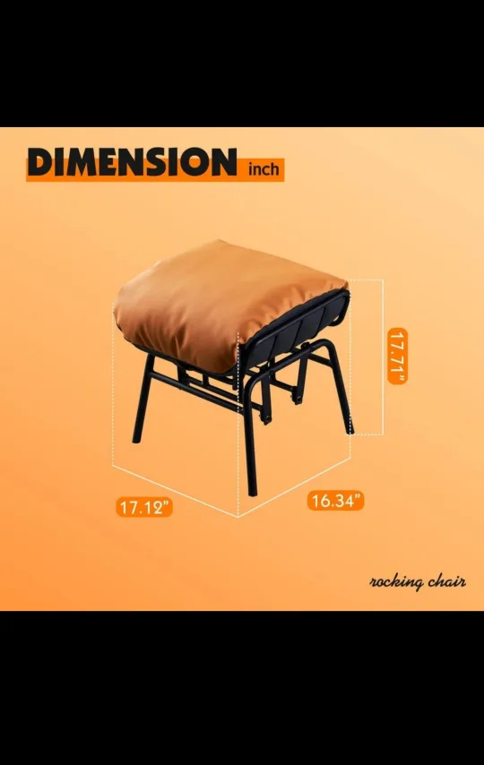 Rocking Chair with Ottoman - Ergonomic Design image indicator(4)