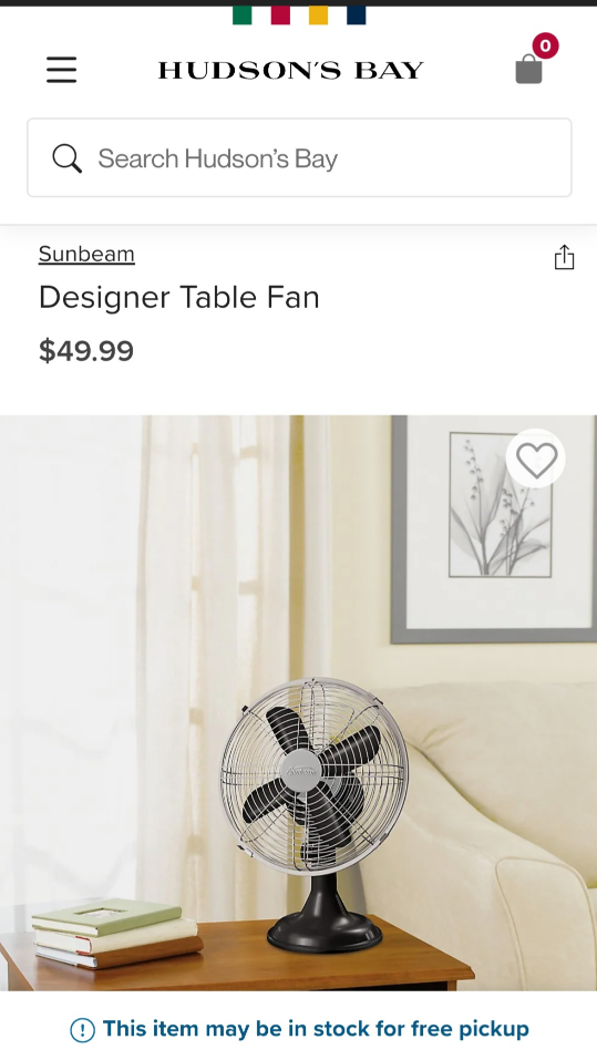 Sunbeam Designer Table Fan - Gently Used - photo 2