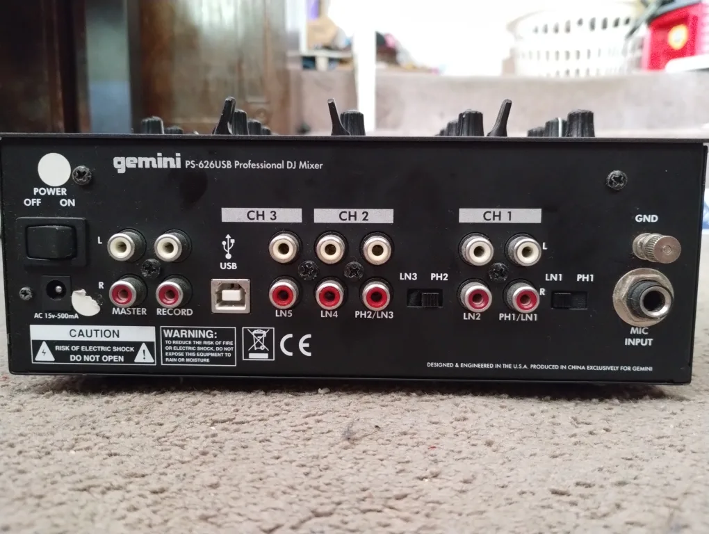Gemini PS-626USB Professional DJ Mixer image indicator(4)