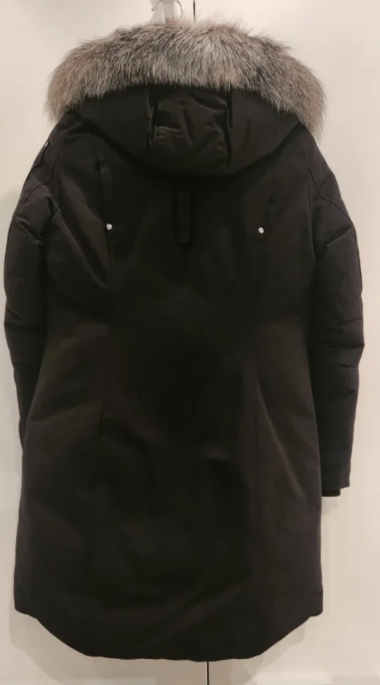 Women's Moose Knuckles Black Down-Filled Parka image indicator(2)