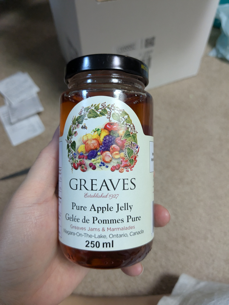 Greaves Pure Apple Jelly - 250ml Jar