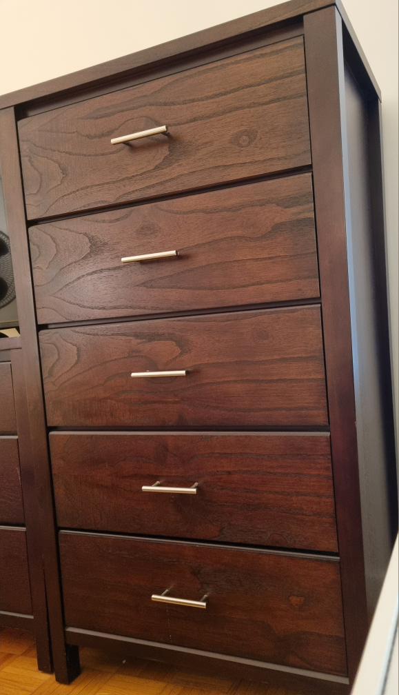 Five Drawer Chest Dark Wood - photo 2