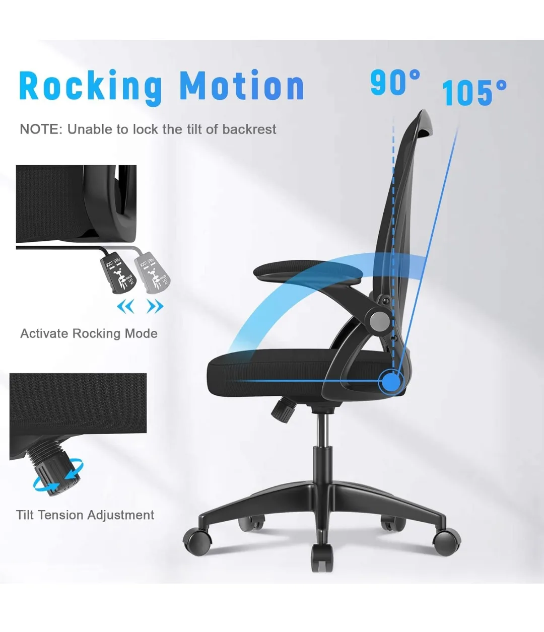 Ergonomic Mesh Office Chair with Adjustable Armrests image indicator(4)