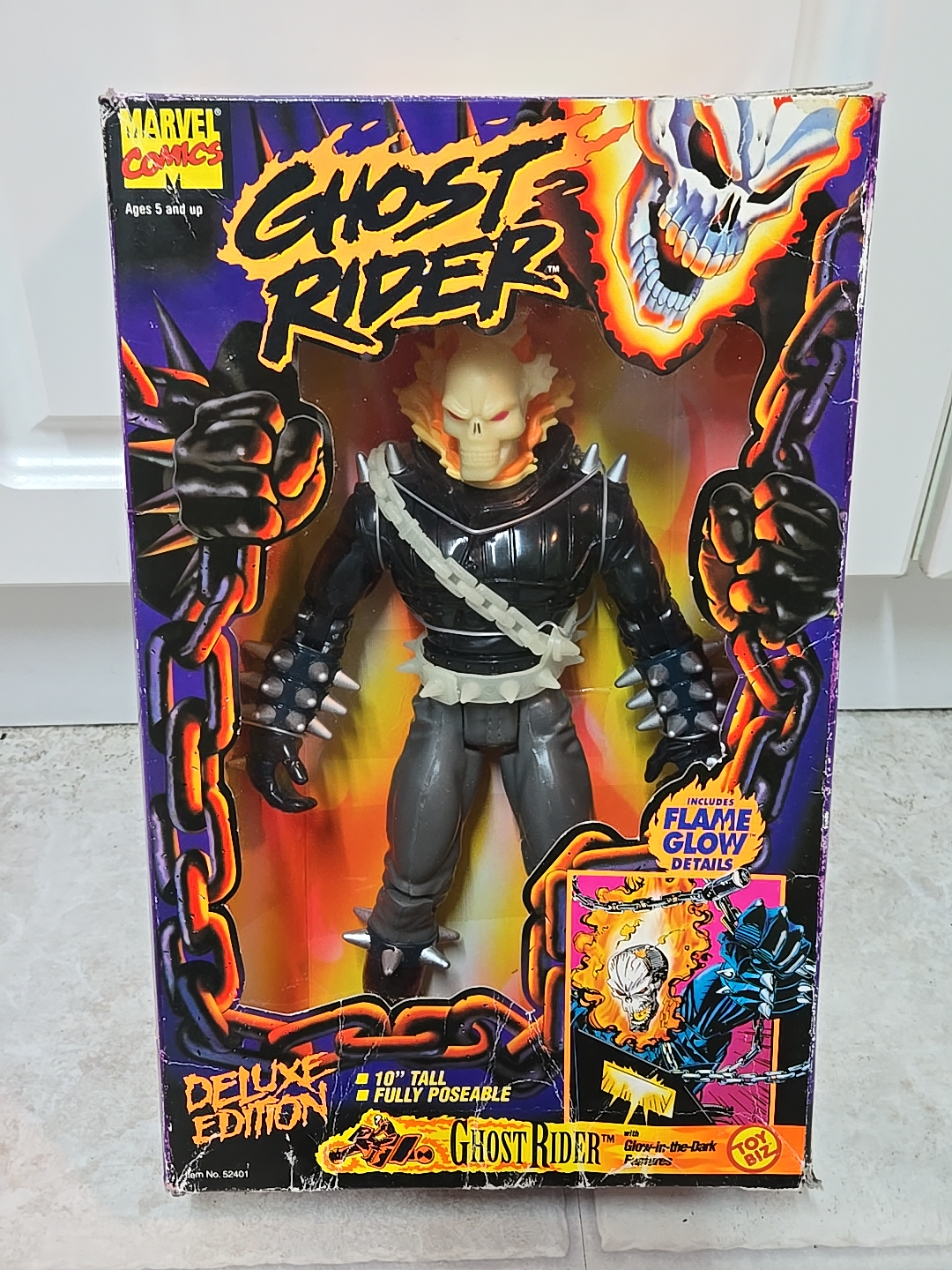 Vintage Marvel Comics Toy Biz Ghost Rider Deluxe Action Figure