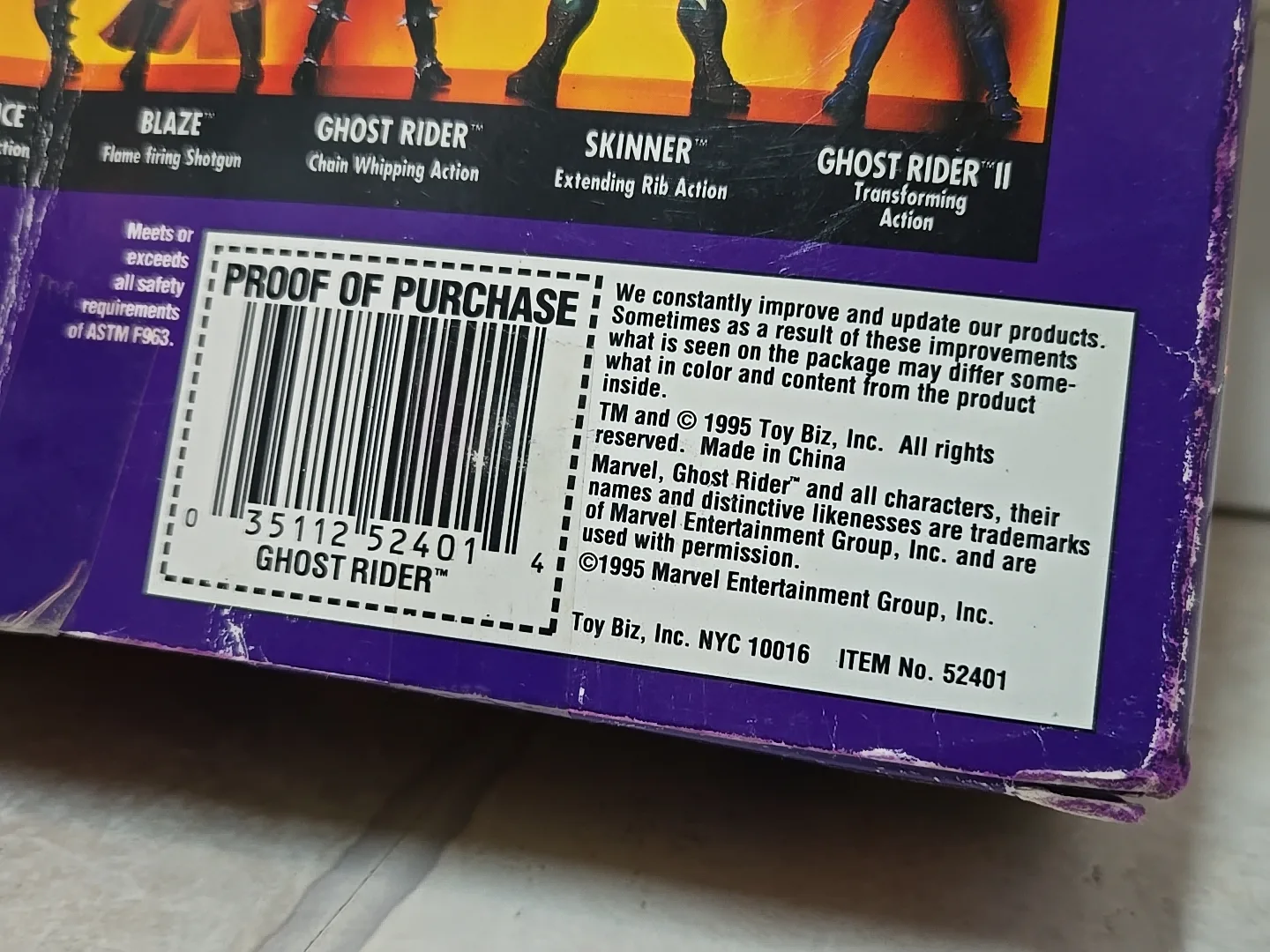 Vintage Marvel Comics Toy Biz Ghost Rider Deluxe Action Figure image indicator(3)