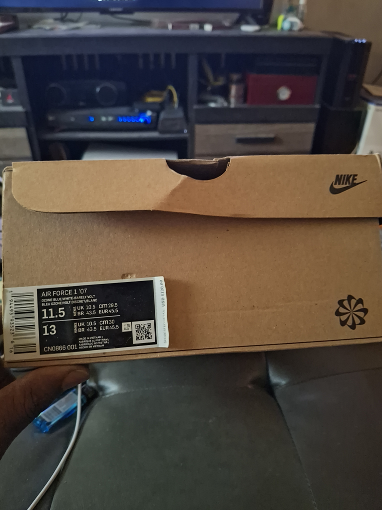 Nike Air Force 1 '07 Crater Denim Sneakers - Size 11.5