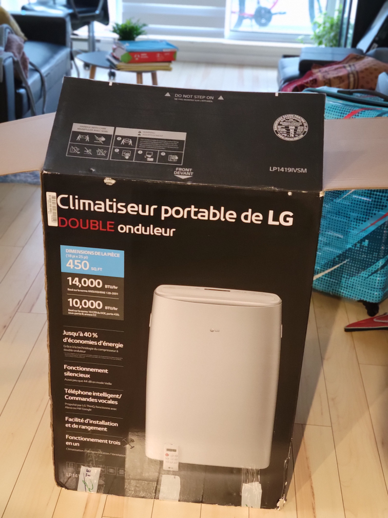 LG LP1419IVSM Portable Air Conditioner - New in Box - photo 2