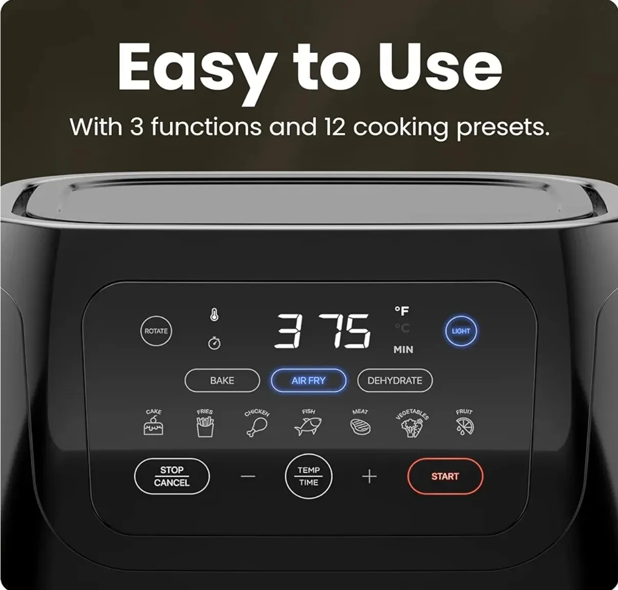 Chefman 10-Quart Multifunctional Digital Air Fryer image indicator(9)