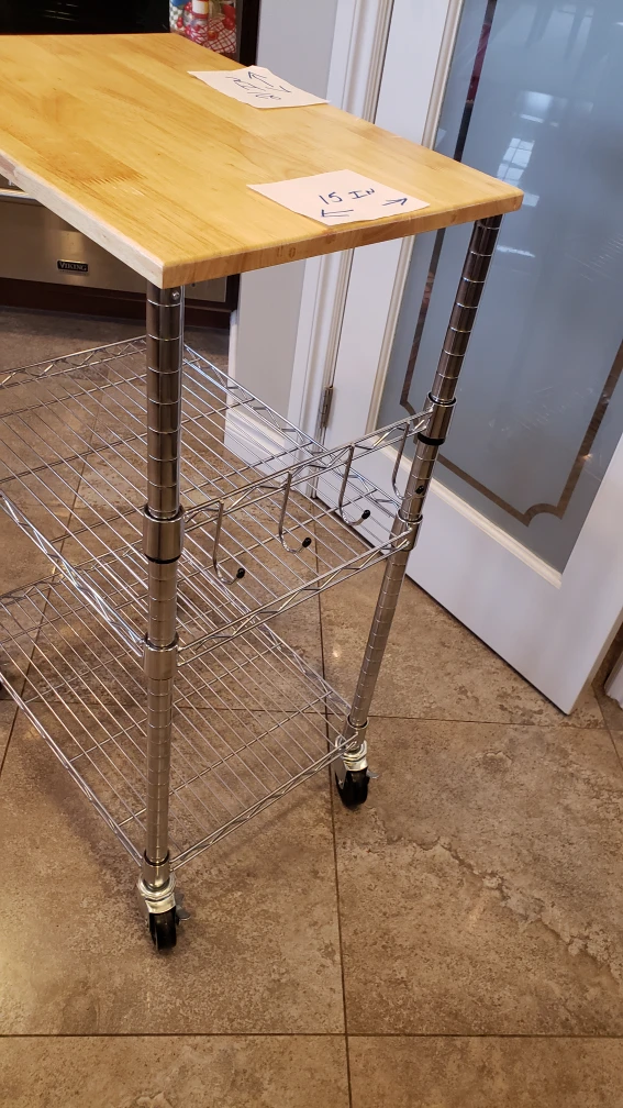Kitchen Cart with Wooden Top - photo 3