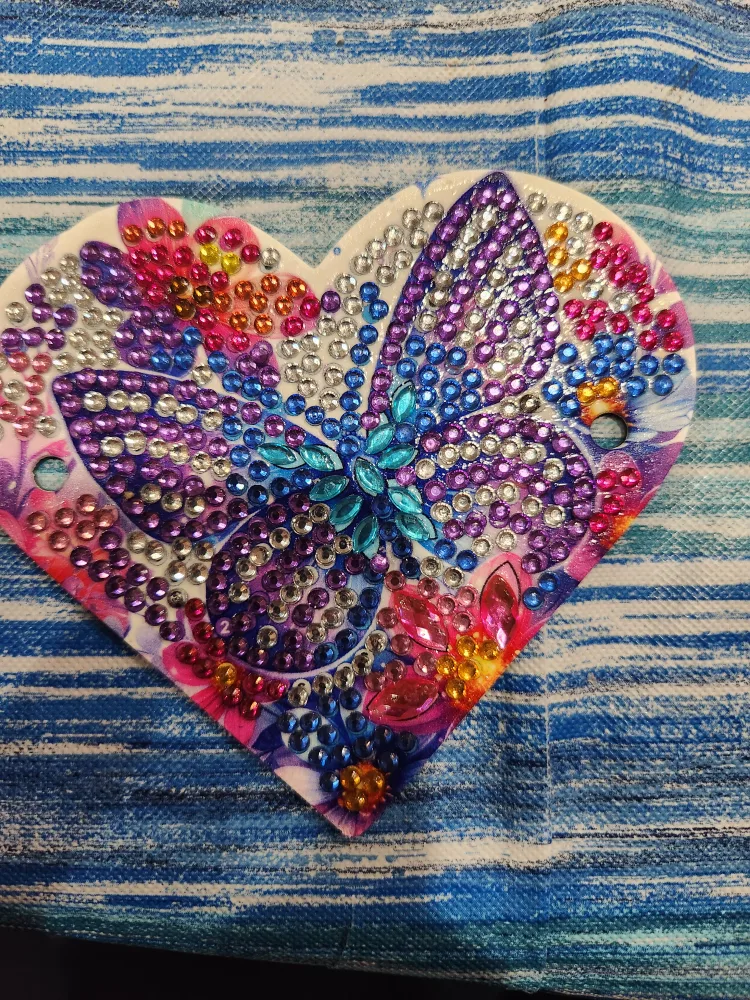 Rhinestone Heart Hair Clip image indicator(5)