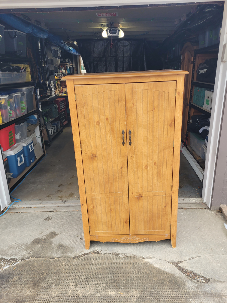 Wooden computer / Storage Cabinet with Pull-Out Shelf
