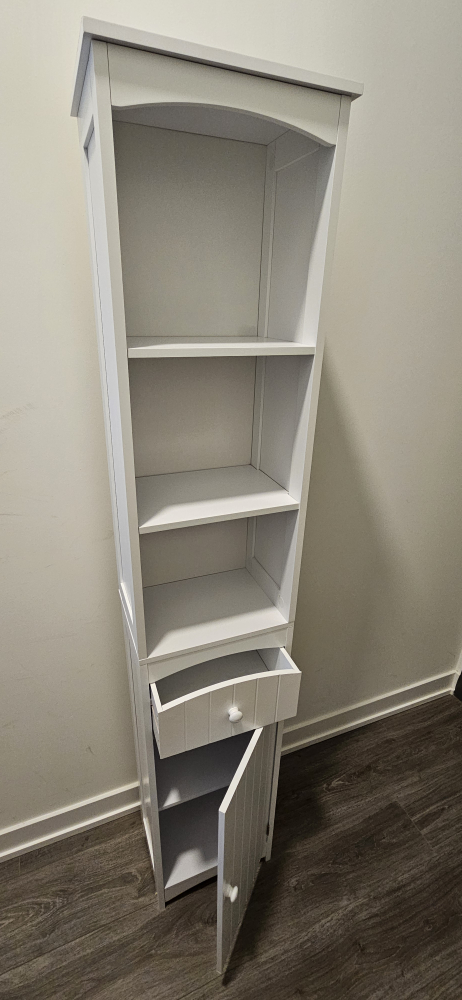 Tall White Storage Cabinet - photo 3