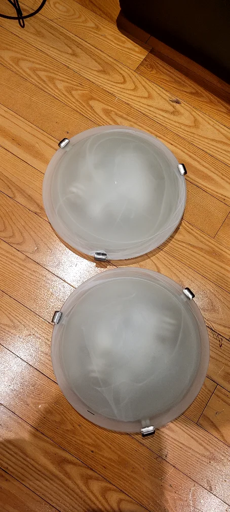 Pair of Frosted Glass Ceiling Lights image indicator(3)