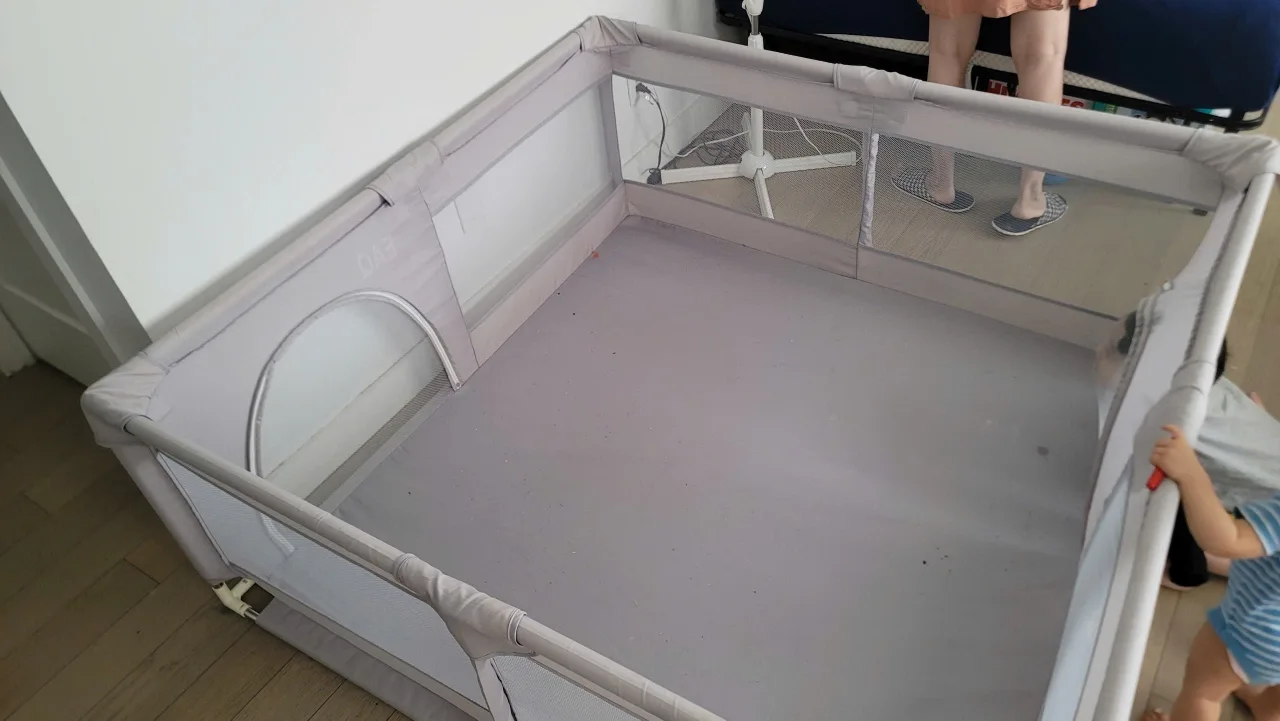 Baby Playpen - Grey - Gently Used thumbnail