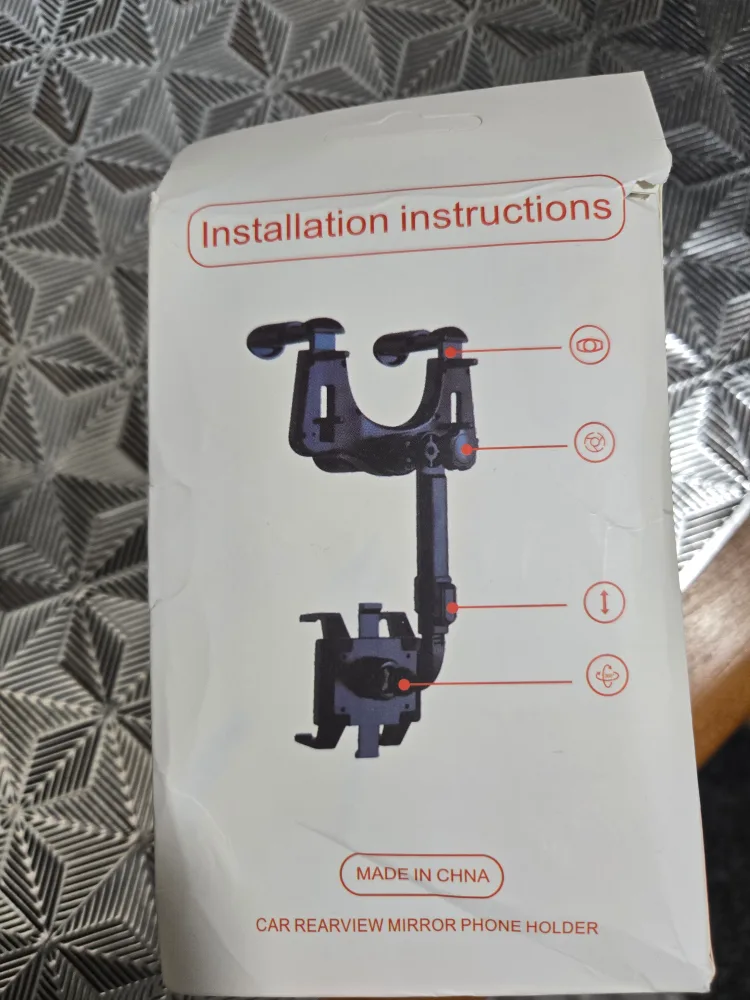 Car Rearview Mirror Phone Holder - 360° Rotation image indicator(3)