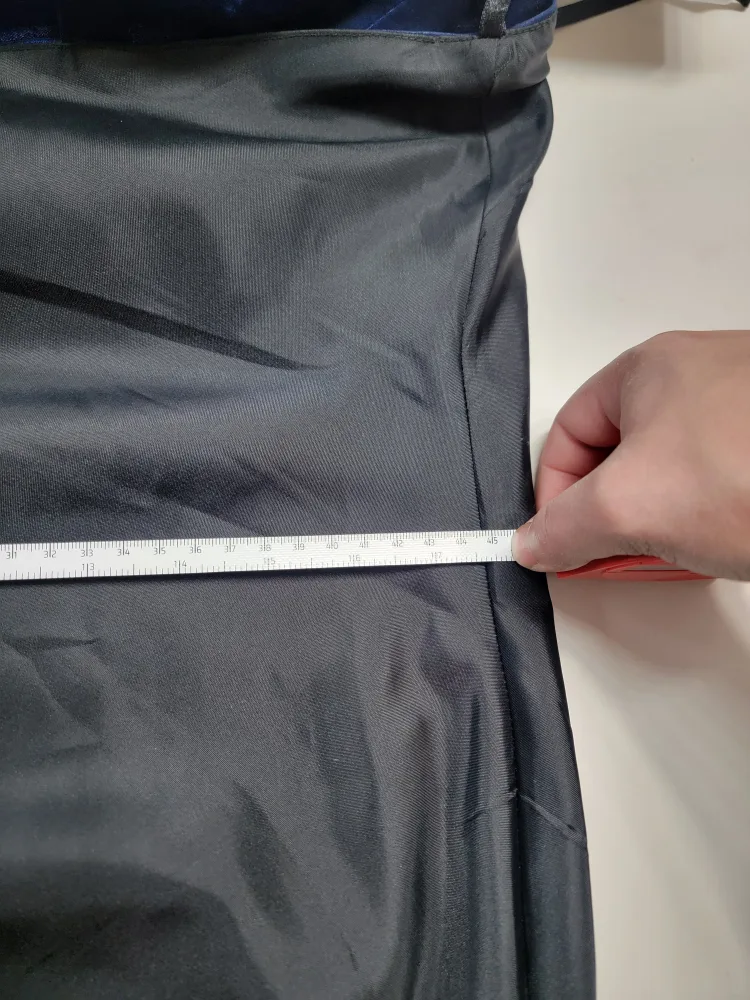 Navy Blue Satin Maxi Dress image indicator(6)