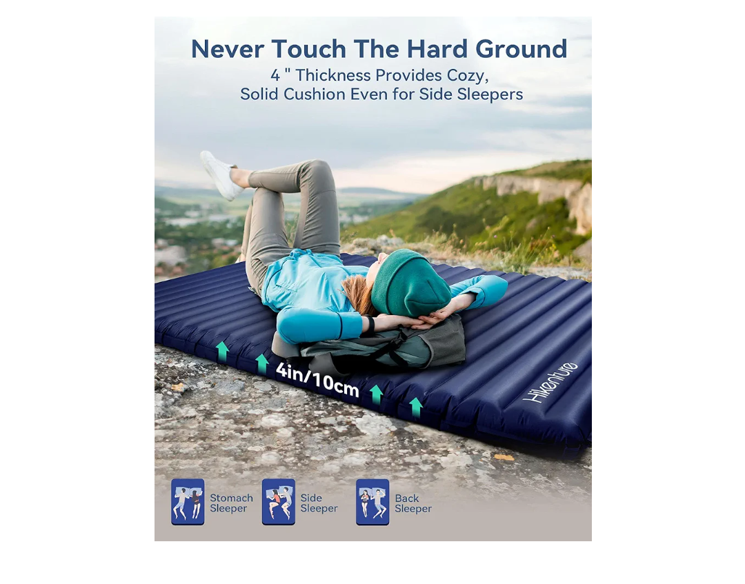 Inflatable Camping Mat - Portable & Lightweight Sleeping Pad - photo 2