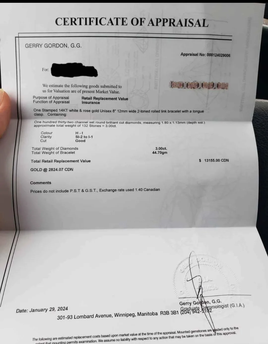 Two-Tone Diamond Unisex Bracelet image indicator(6)