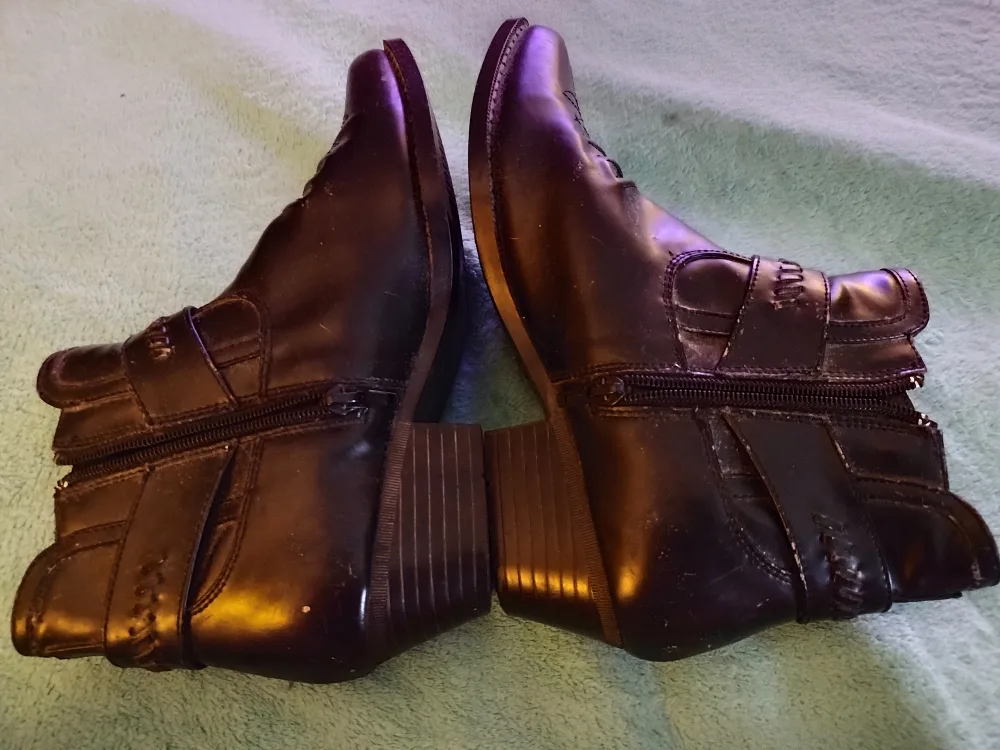 Dark Brown Leather Western Ankle Boots image indicator(5)