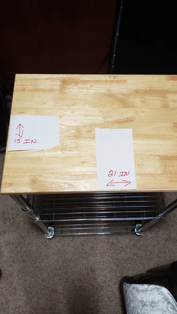 Kitchen Cart with Wooden Top