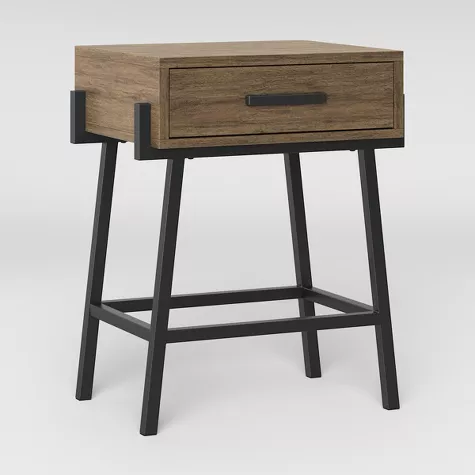 Industrial Nightstand/ Side table with Drawer - photo 2