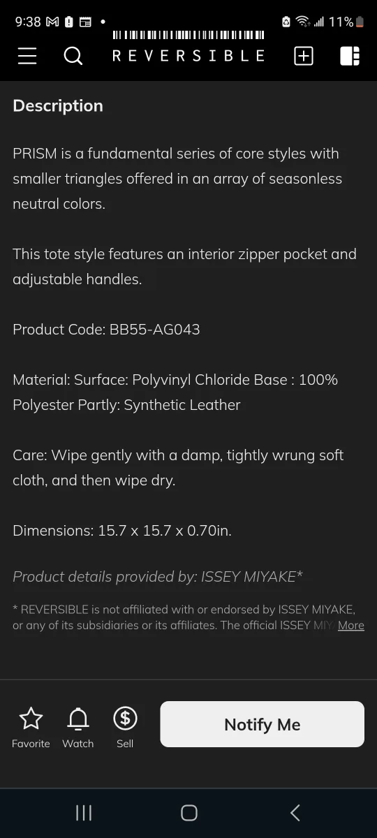 Bao Bao Issey Miyake Prism Black Tote Bag image indicator(6)