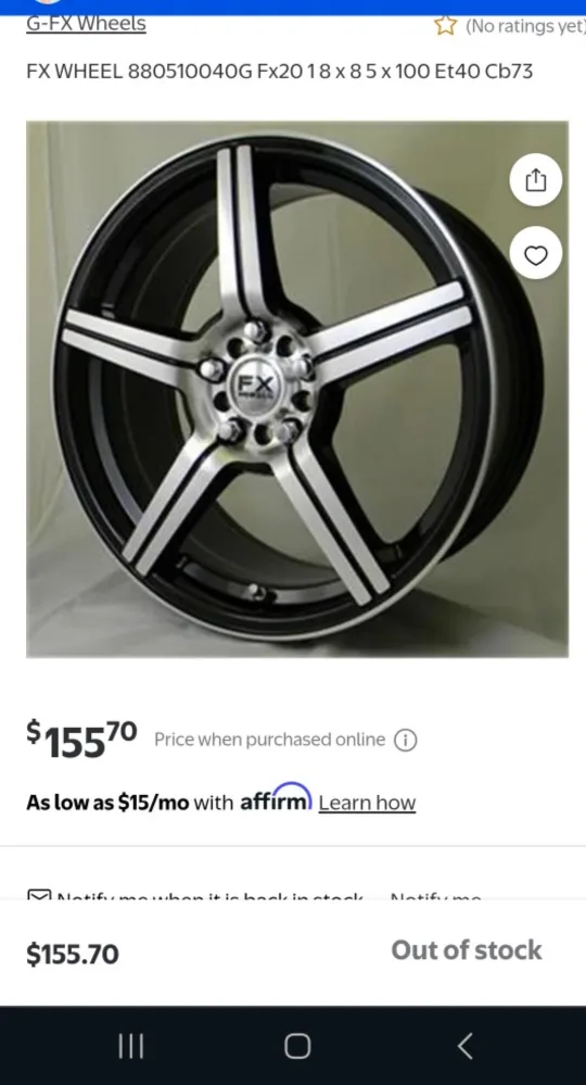 Used 18x8J 5x114.3 ET40 Alloy Wheels Rims image indicator(6)