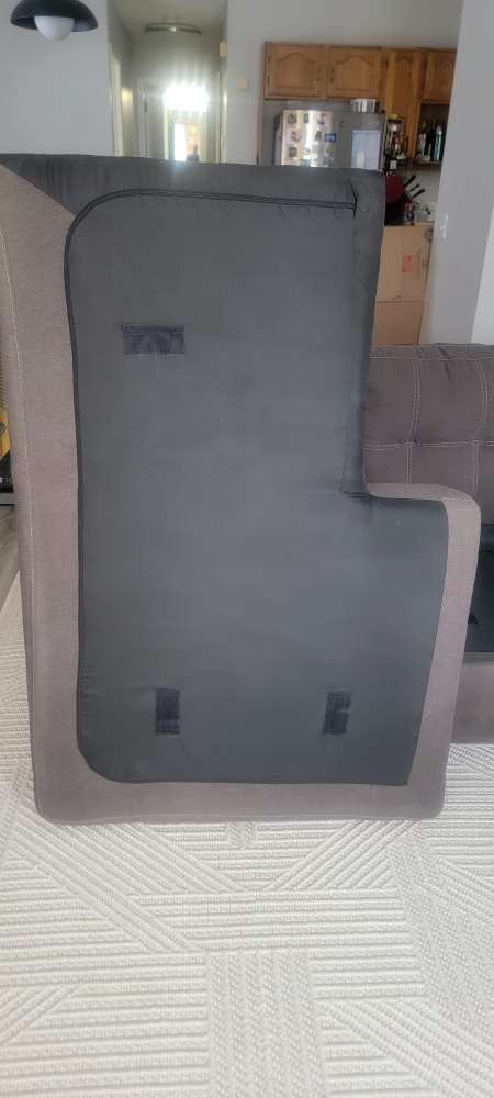 Dark Grey L-Shaped Sectional Sofa - photo 4