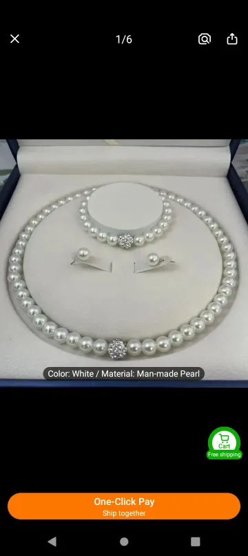 Elegant Imitation Pearl Jewelry Set thumbnail