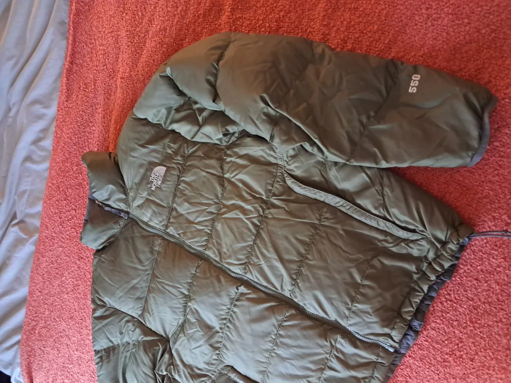 Men's The North Face 550 Down Jacket - Olive Green - Size M image indicator(3)