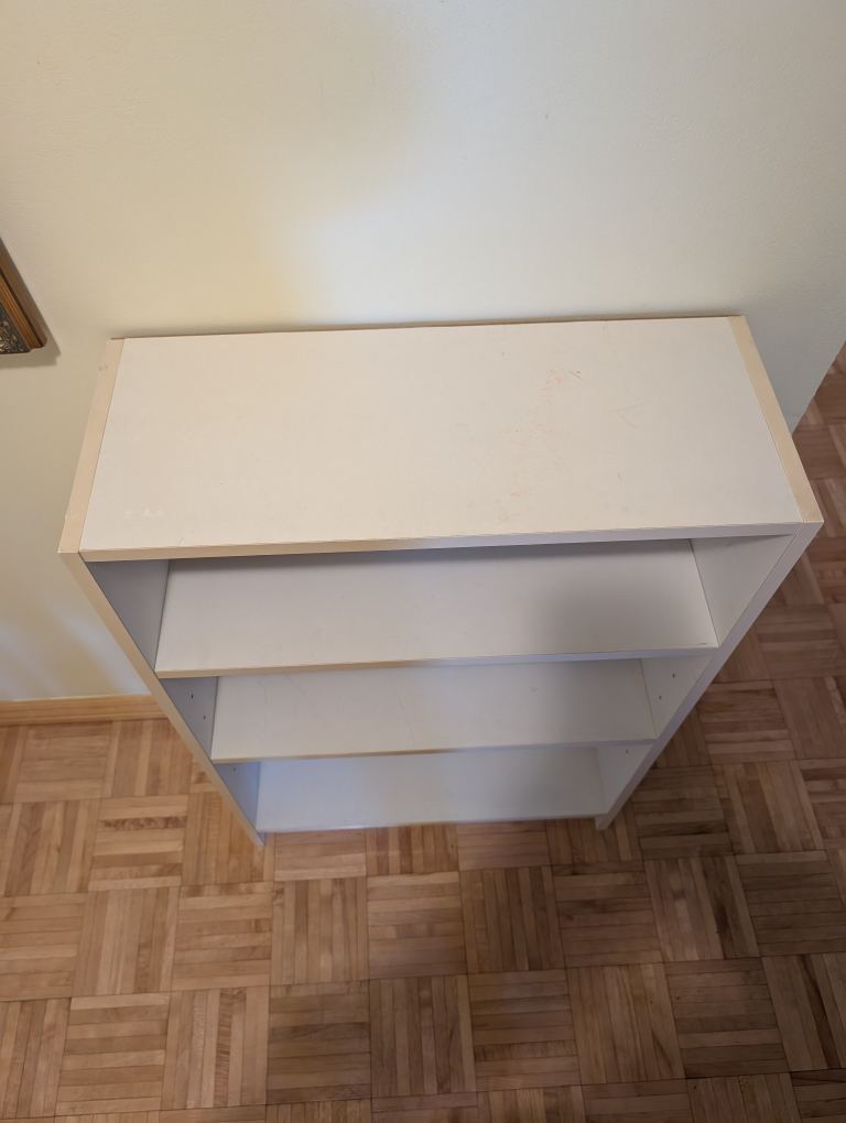 White 3-shelf bookcase - photo 2