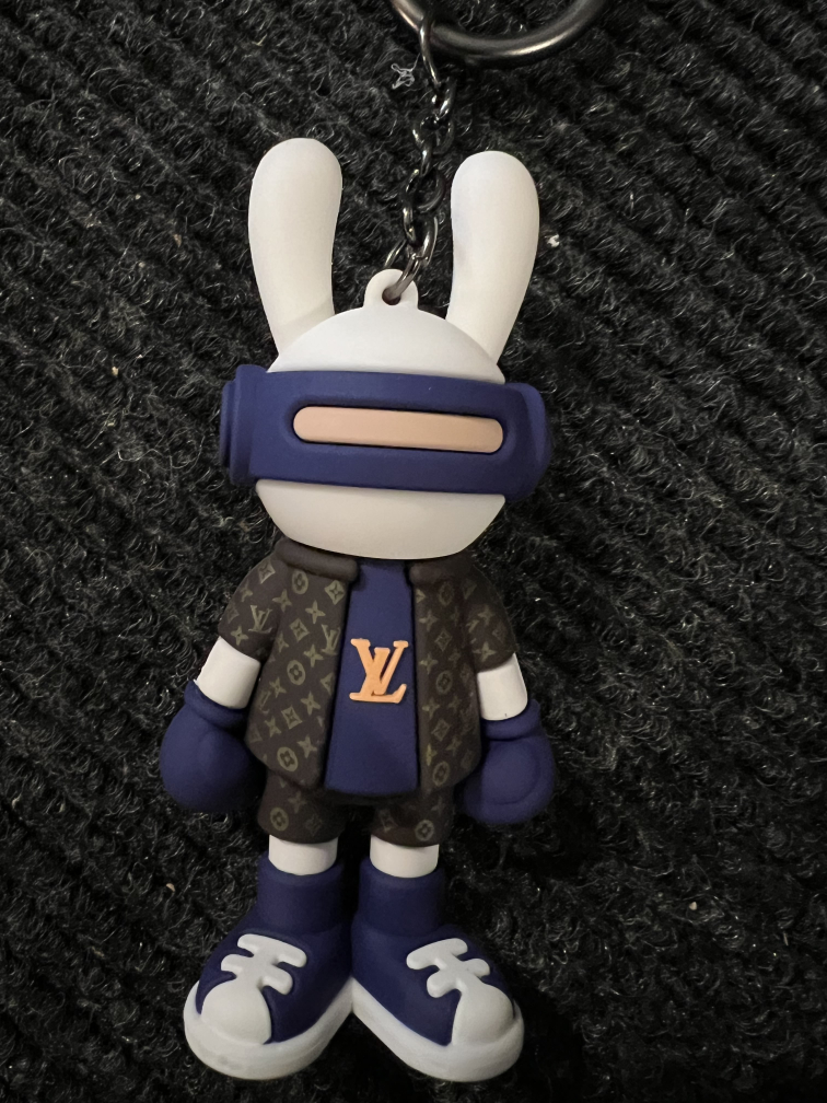 Lv Blue Rabbit Keychain - photo 2