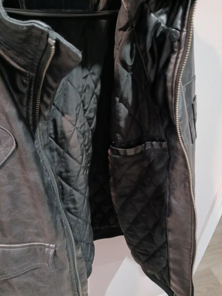 Tommy Hilfiger Men's Black Leather Jacket image indicator(4)