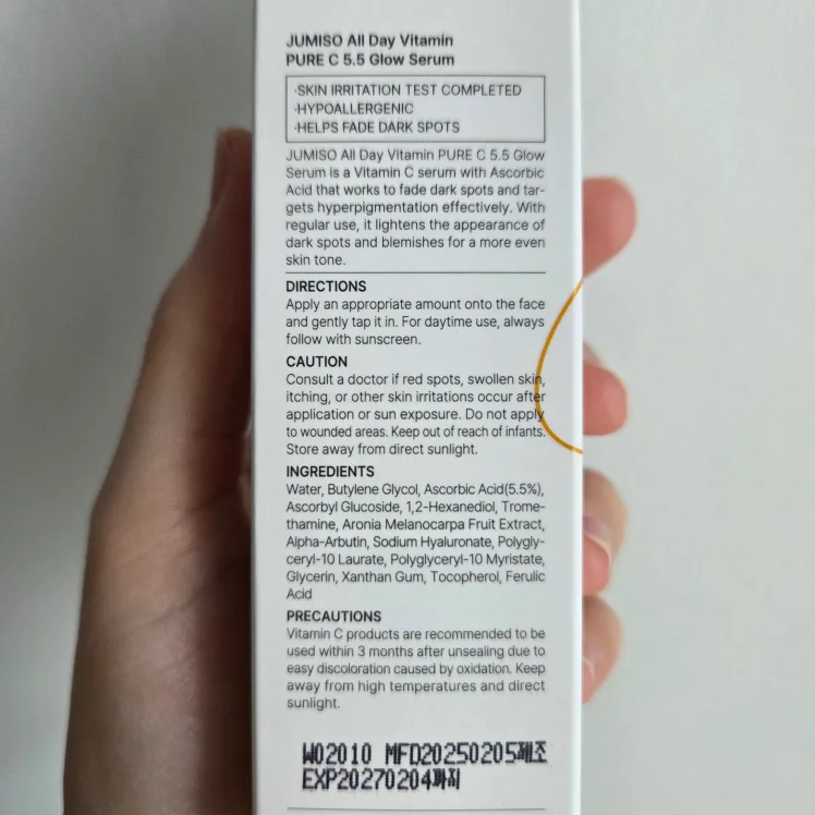 Jumiso All Day Vitamin Pure C 5.5 Glow Serum 30ml image indicator(2)