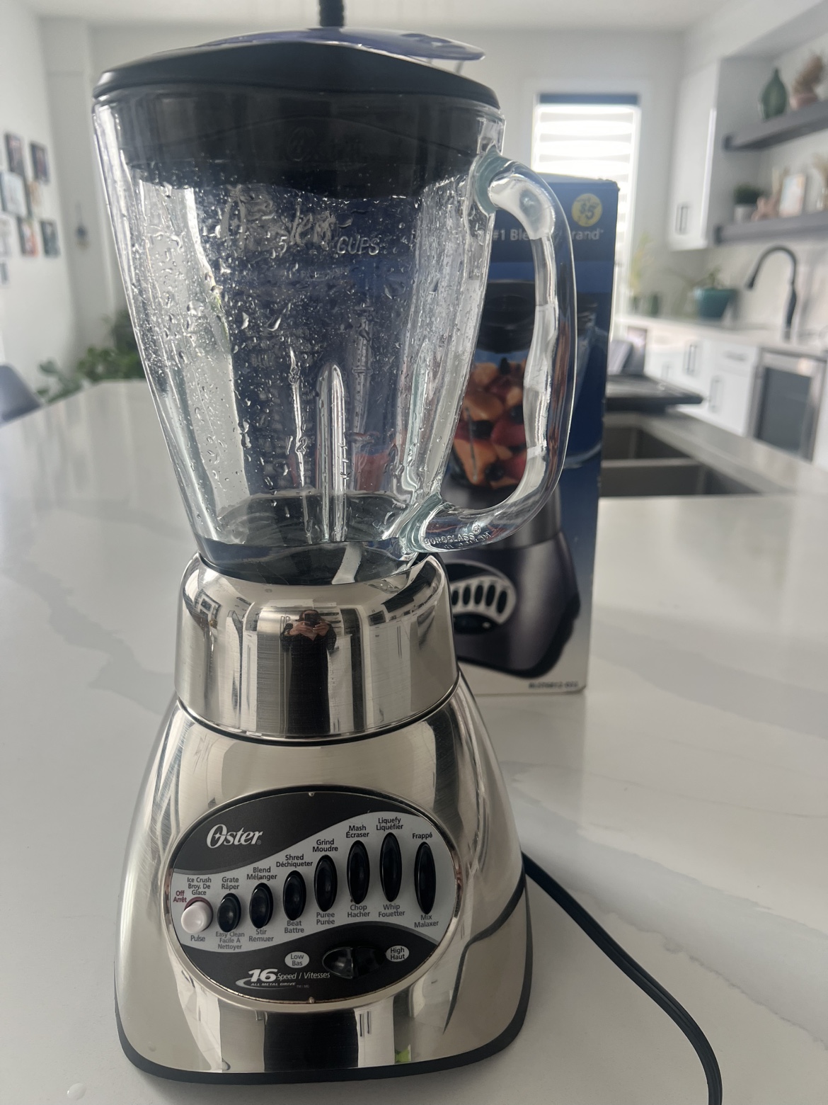 Oster 16-Speed Blender with Brushed Nickel Finish - photo 3