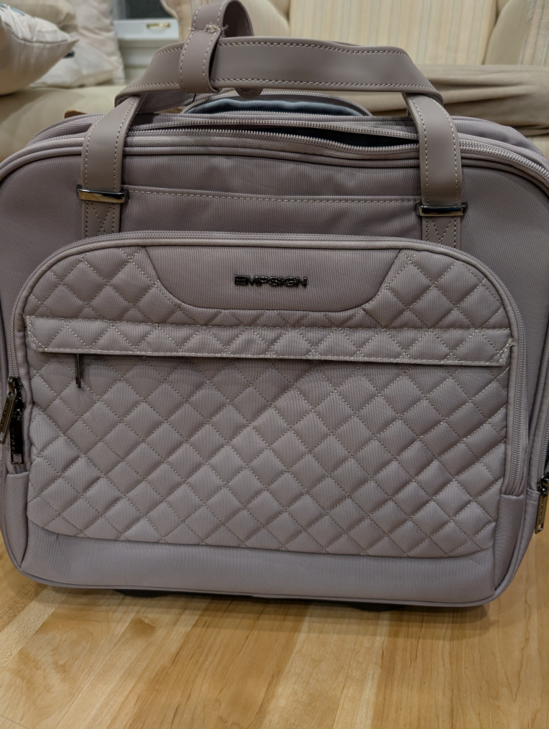 EMPISIGN Rolling Laptop Bag Grey Pink - photo 2