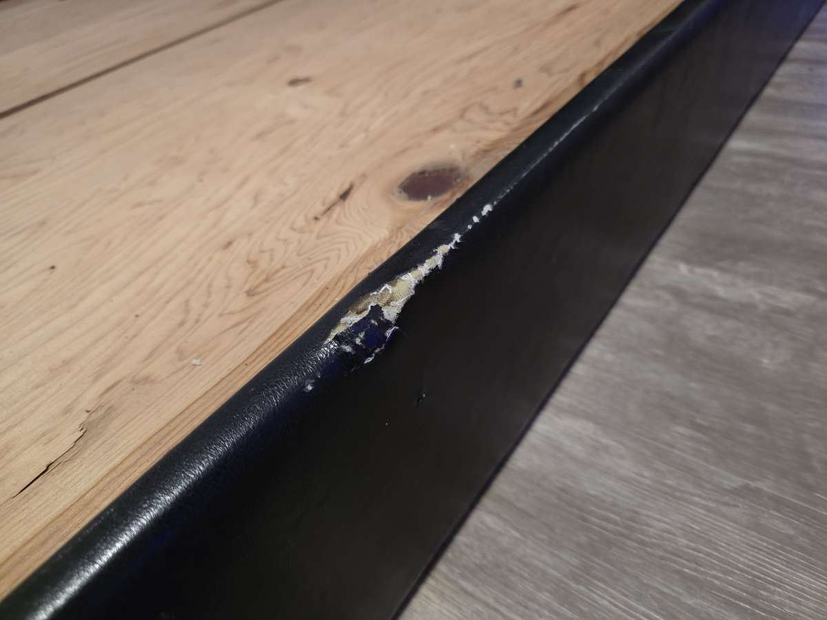 FREE Queen Platform Bed Frame - Black Leather - photo 2