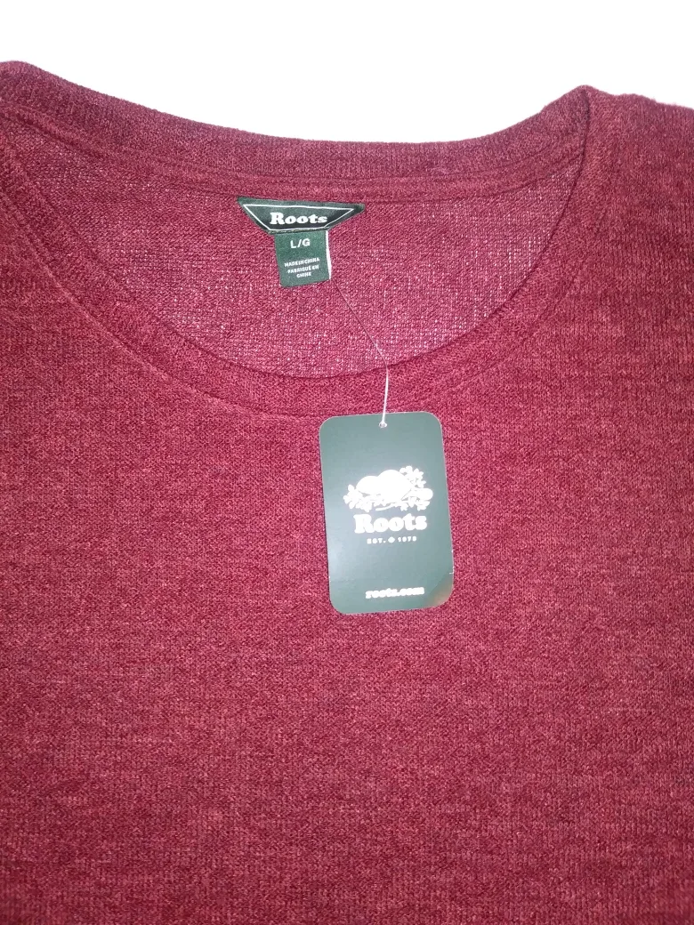 Roots Maroon Long-Sleeve Sweater - Size L/G image indicator(2)