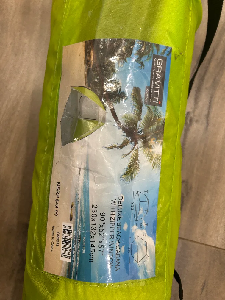 Graviti 90" Deluxe Beach Cabana Pop-Up Tent thumbnail