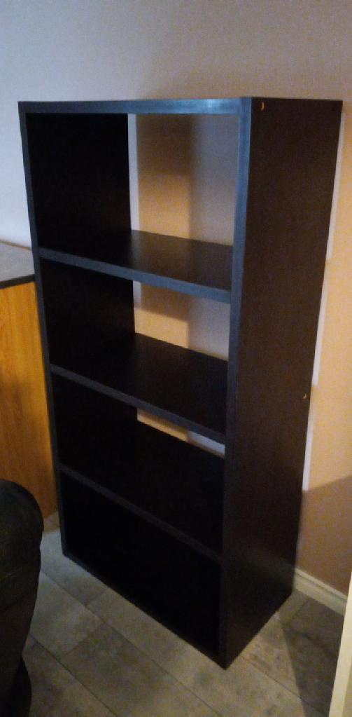 Black 4-Shelf Bookcase