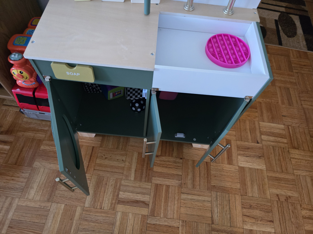 Kids Wooden Play Kitchen Set with Sink and Washer - photo 3