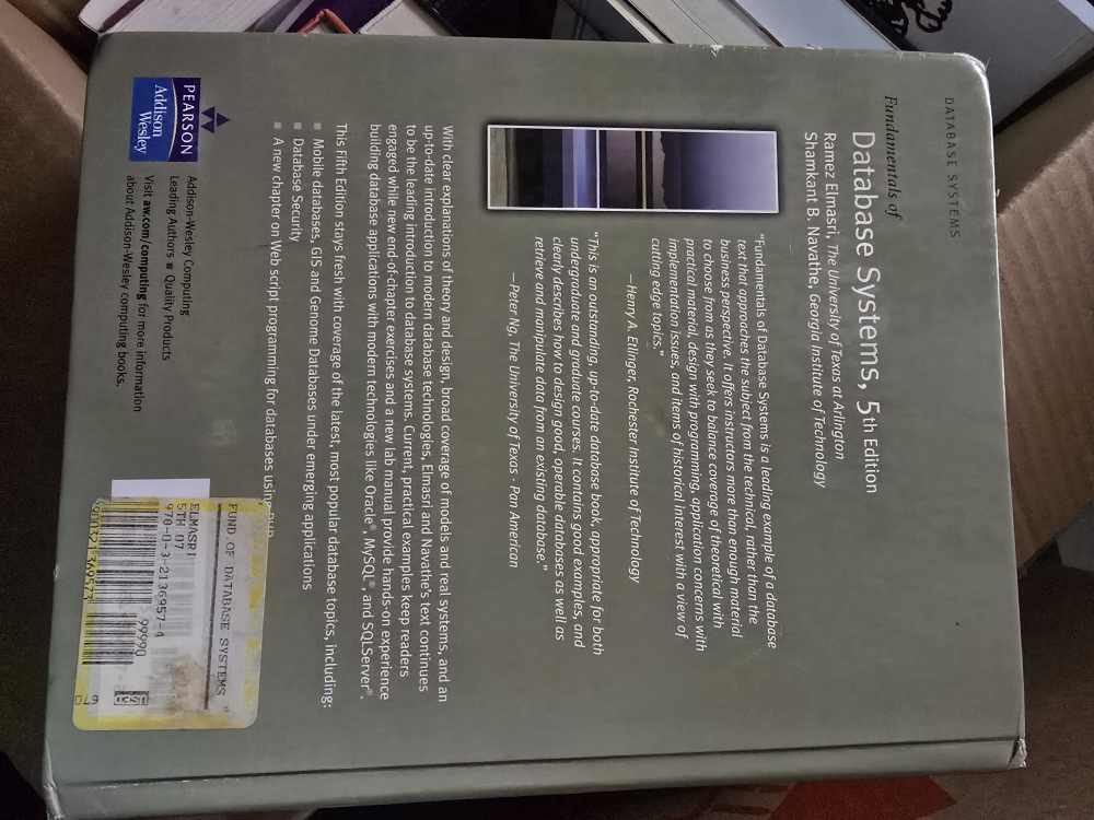 Fundamentals of Database Systems, 5th Edition Textbook - photo 2