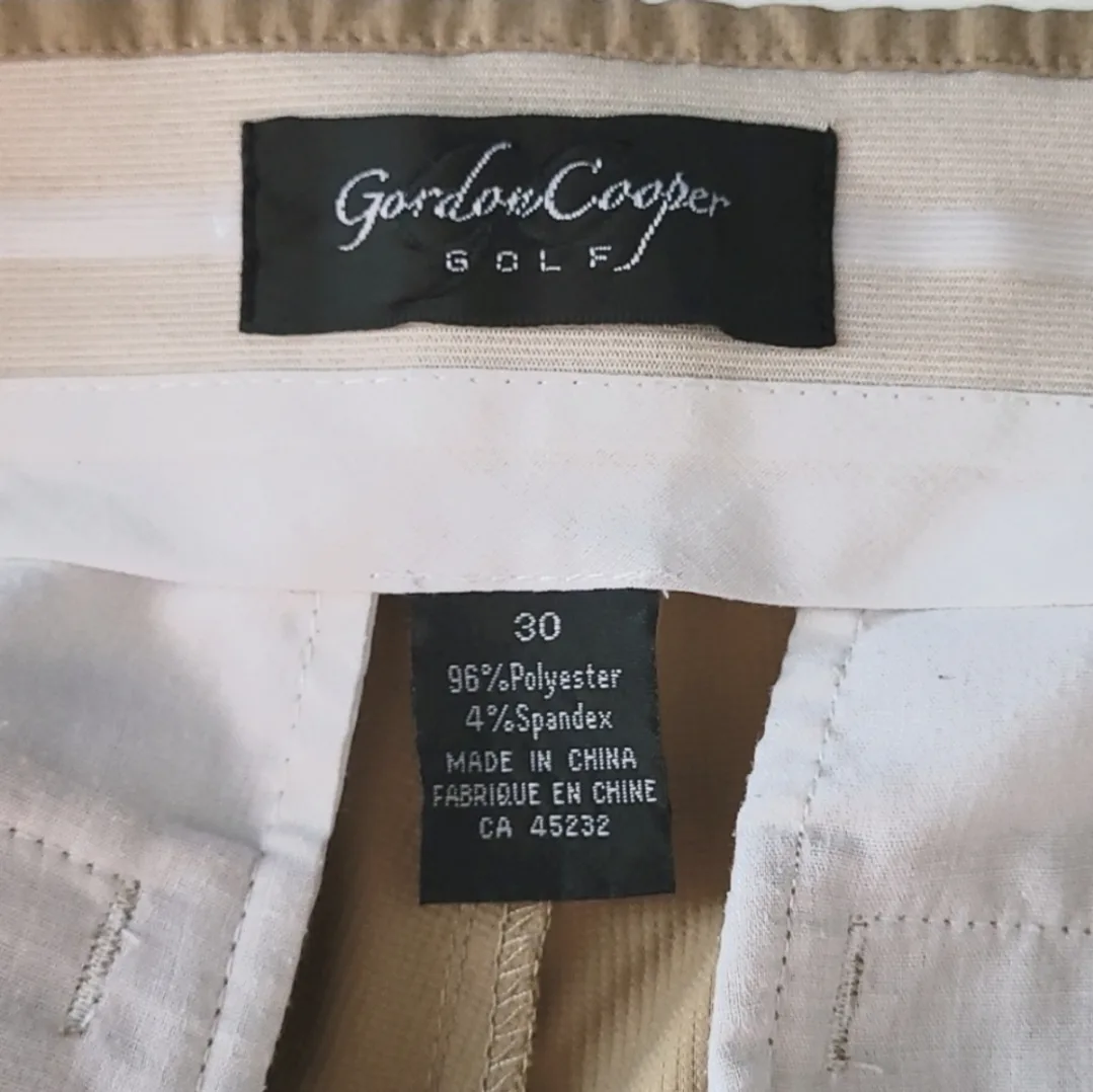 Men's Tan Golf Shorts - Size 30 image indicator(3)