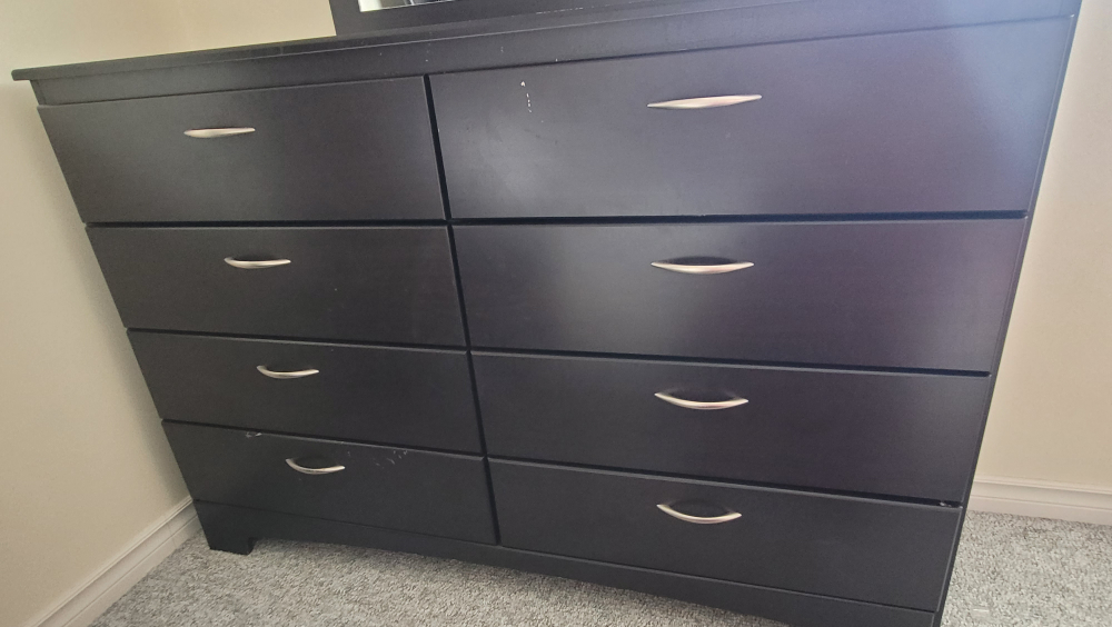 Dark brown dresser with mirror - photo 4